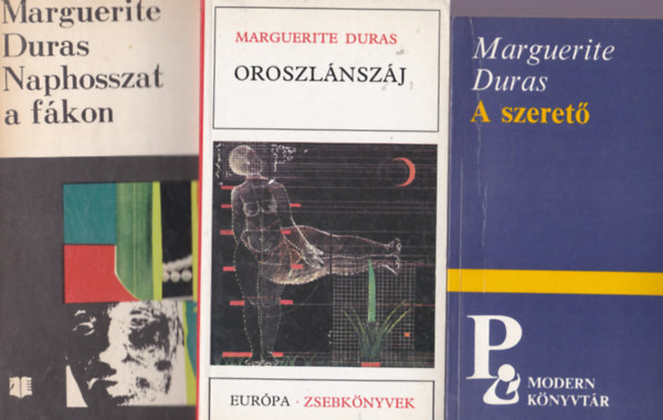 Marguerite Duras knyvcsomag:3db.knyv
