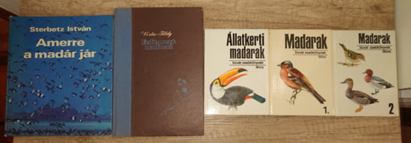 Vrtse-Tildy Sterbetz Istvn - 5 knyv a madarakrl: Madarak 1-2., llatkerti madarak (Bvr Zsebknyvek), Amerre a madr jr, Erd-mez madarai