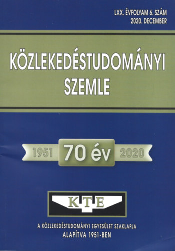 Kzlekedstudomnyi Szemle 2020. december