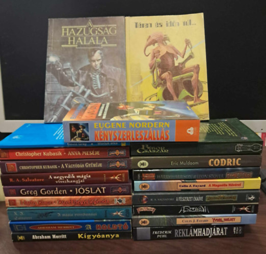 Eric Muldoom, Harrison, Harry- Stover, Leon, Colin J. Fayard, R. A. Salvatore, Csigs Gbor, Frederik Pohl, David Gray, Christopher Kubasik, Greg Gorden, Harby Riann, Abraham Merritt Nordern Eugene - 20 db-os fantasy knyvcsomag: Tren s idn tl...+A hazugsg halla+Knyszerleszlls+Bbor Csszr+Codric+Stonehenge+A Magnlia Nvrei+