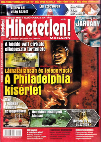 Sz�cs R�bert  (f�szerk.) - Hihetetlen! magazin (X. �vfolyam 1. sz�m (99.) - 2010. janu�r)