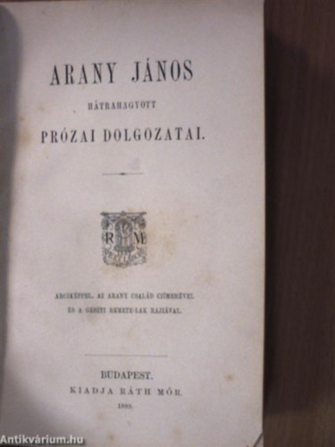 Arany János - Arany János prózai dolgozatai