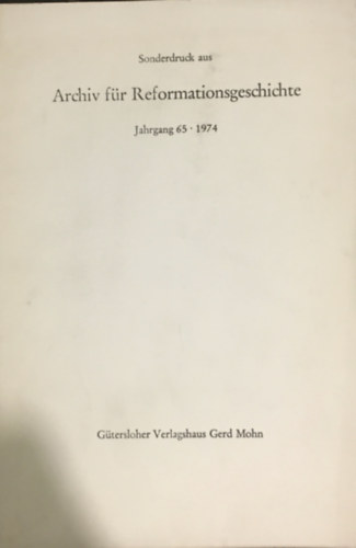 Archiv fr Reformationsgeschichte