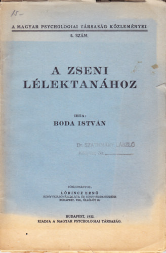 Boda Istvn - A zseni llektanhoz