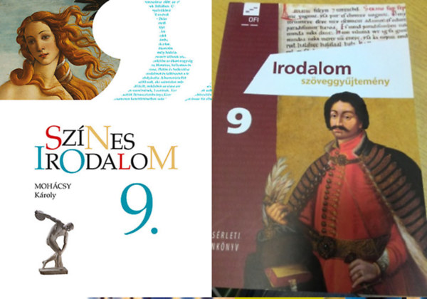 Mohácsy Károly - Színes irodalom 9. + Irodalom szöveggyűjtemény 9. - Kísérleti tankönyv ( 2 kötet )