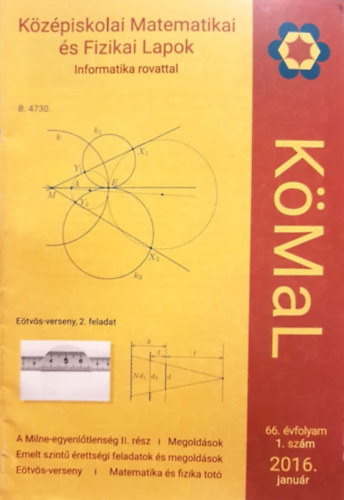 Ratkó Éva - Középiskolai matematikai és fizikai lapok 66. évfolyam 1. szám 2016 január