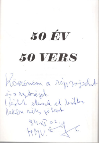 Dr. Mészáros János - 50 év 50 vers - Dedikált