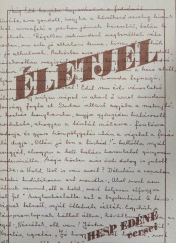 Szerk.: Levendel Júlia Hesp Edéné - Életjel - HESP EDÉNÉ VERSEI