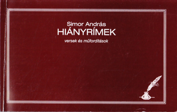 Simor András - Hiányrímek - versek és műfordítások