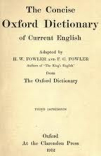 Fowler-McIntosh - The concise Oxford dictionary