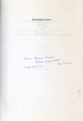 Dér Terézia-Nótári Tamás - Exemplaria Graeca: Görög bölcsességek latin és magyar fordítással