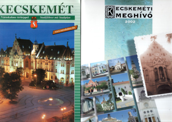 3 db kecskem�ti helyt�rt�neti f�zet ( egy�tt ) 1. Kecskem�t - V�roskalauz t�rk�ppel, 2. Kecskem�t -  H�r�s H�t Fesztiv�l 2002, 3. Kecskem�ti Megh�v� 2002