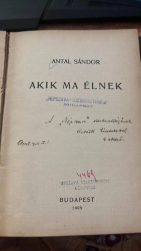 Antal S�ndor - Akik ma �lnek