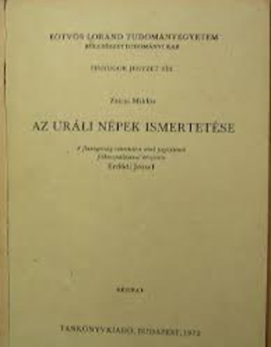 Erdődi József - Az uráli népek ismertetése -Zsirai Miklós jegyzetének felhasználásával