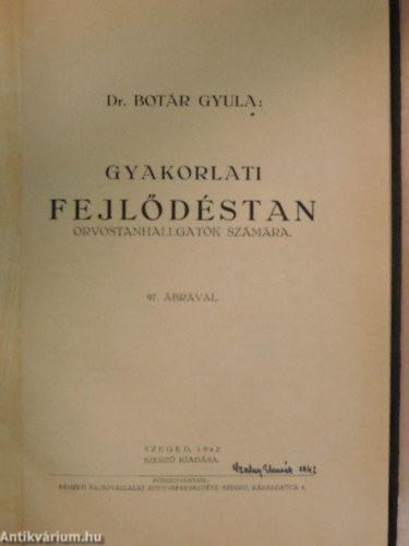 Dr. Botr Gyula - Gyakorlati fejldstan