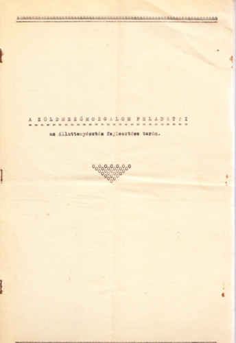 Ismeretlen Szerz� - A Z�ldmez�mozgalom feladatai az �llatteny�szt�s fejleszt�se ter�n