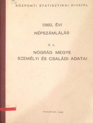 1960. �vi n�psz�ml�l�s 3. n. - N�gr�d megye szem�lyi �s csal�di adatai
