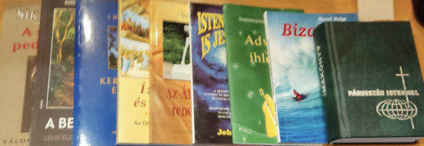 Dr. Trk Jzsef, John Maisel, Kindelmann Gyz, Marcel Malgo, Marilyn Norquist Gustin, J.H.H. Weiler, Gykssy Endre, Sk Sndor Szentmrtoni Mihly - 4 db keresztnysg: Prbeszd Istennel; Adventi ihletek; Isten-e Jzus?; zleljtek s lsstok; Bizalom; A bens t; Keresztny Eurpa; Az ldott Orvos rendeljben; A szeretet pedaggija