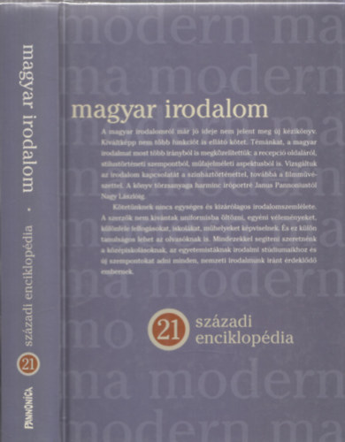 Borbly Sndor szerk. - Magyar irodalom - 21.szzadi enciklopdia