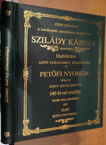 Szildy Kroly emlkknyv