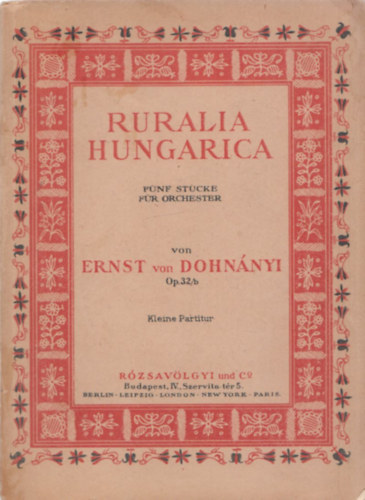 Ern Dohnnyi - Ruralia hungarica Op. 32/b
