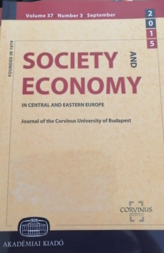 Csáki Csaba (szerk.) - Society and economy in central and eastern Europe 2015/3