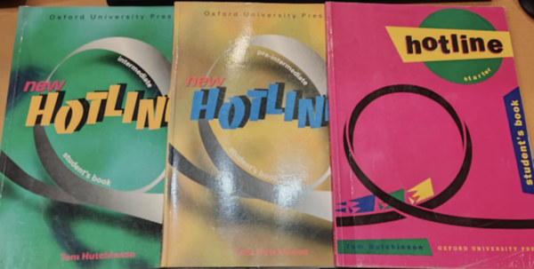 Tom Hutchinson - 3 db Student's Book: Hotline Starter + New Hotline intermediate + New Hotline pre-intermediate