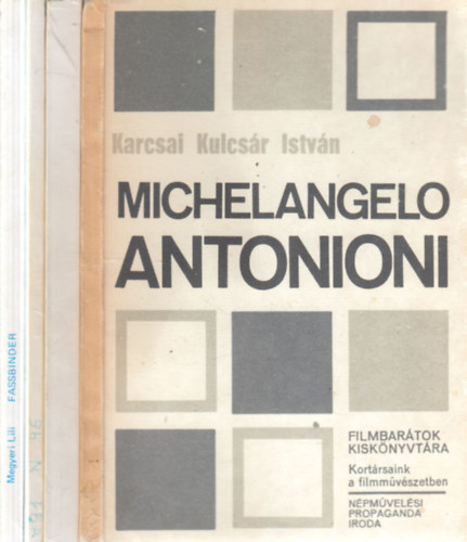 Féjja Sándor, Nemes Károly, Megyeri Lili Karcsai Kulcsár István - 4 db. filmművészet (Michelangelo Antonioni + Walt Disney + Alfred Hitchcock + Rainer Werner Fassbinder)