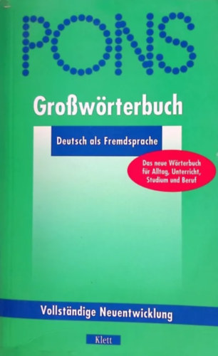 PONS - Grosswrterbuch - Deutsch als Fremdsprache