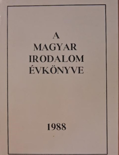 P�link�s Gy�rgy - A magyar irodalom �vk�nyve (1988)