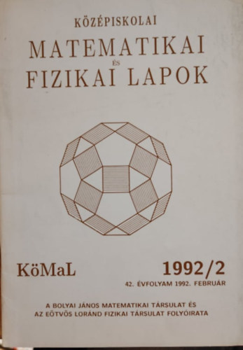 Hermann Pter -Radnai Gyula  (szerk.) - Kzpiskolai matematikai s fizikai lapok 1992/2