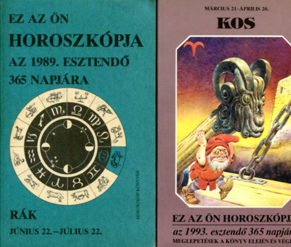Nincs feltntetve - 2 db ezoterikus fzet (Kos s Rk ves horoszkpok)