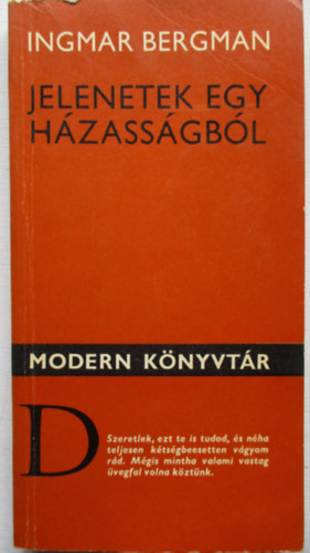Ingmar Bergman - 2 db Bergman k�nyv: Filmtril�gia + Jelenetek egy h�zassg�b�l