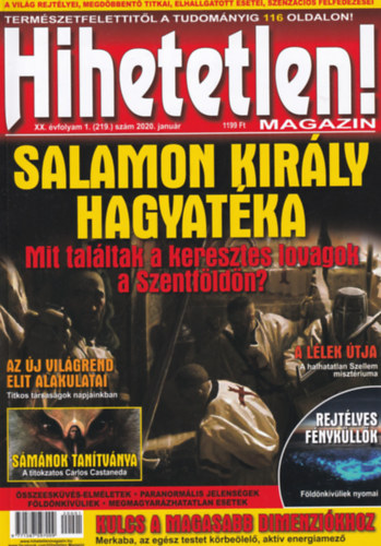 Hihetetlen! magazin XX. vfolyam 1. (219.) szm 2020. janur