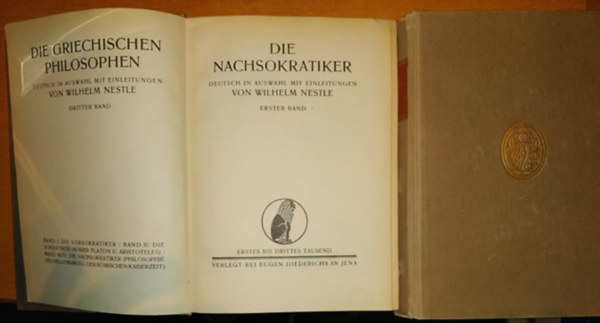 Wilhelm Nestle - Die Nachsokratiker I.-II. (2 ktet)