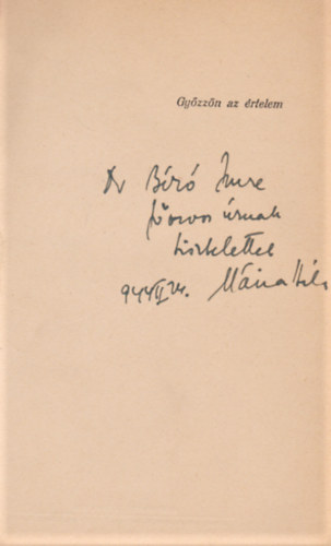 Mária Béla - Győzzön az értelem (Dedikált)