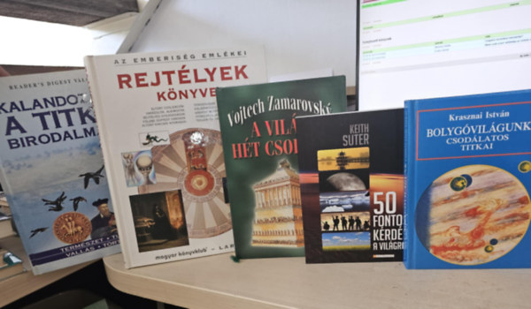 Keith Suter, Vojtech Zamarovsky Krasznai Istvn - 5db ismeretterjeszt ktet, KNYVMENT AJNLAT: Bolygvilgunk csodlatos titkai+ 50 fontos krds a vilgrl+ A vilg ht csodja+ Rejtlyek knyve+ Kalandozsok a titkok birodalmban