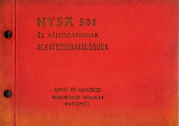 NYSA 501 �s v�ltozatainak alkatr�szkatal�gusa