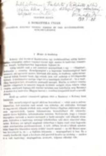 Szauder Jzsef - A romantika tjn