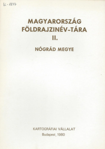 Magyarorszg fldrajzinv-tra II. Ngrd megye