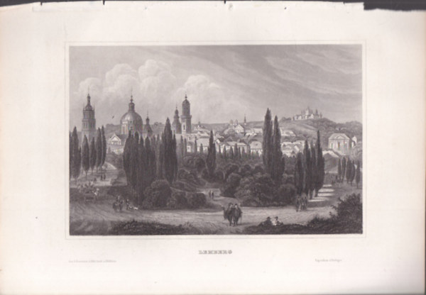 Lemberg (Lviv vros, Ukrajna, Eurpa) (16x23,5 cm mret eredeti aclmetszet, 1856-bl)