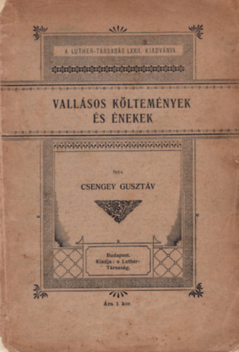 Vallsos kltemnyek s nekek