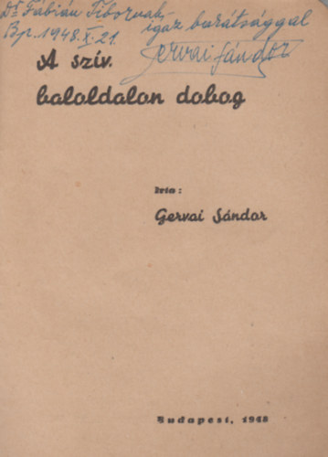 Gervai S�ndor - A sz�v baloldalon dobog (DEDIK�LT)