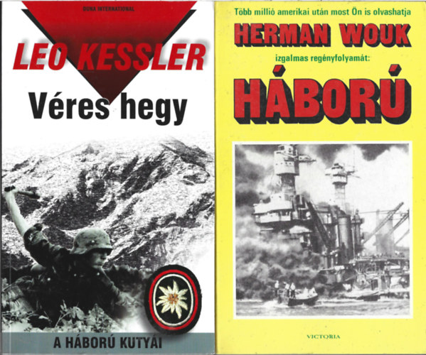 2 db k�nyv, Leo Kessler: V�res hegy, Herman Wouk: H�bor�