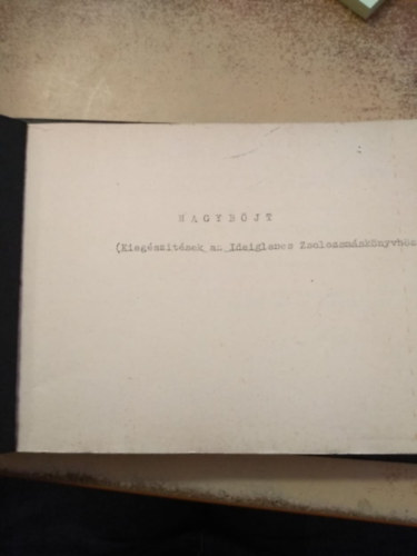 Nagybjt - Kigsztsek az ideiglenes Zsolozsmsknyvhz