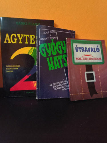 Dr. Bánki M. Csaba - Dr. Flamm Zsuzsa, José Silva . Robert B. Stone, Dr. Domján László-Sólyom Ildikó (szerk.) - 3 db. kötet az agykontroll és öngyógyítás témában: Agyteszt 2 - Gyógyíthatsz, az öngyógyítás és gyógyítás döbbenetes módja - Útravaló agykontrollosoknak