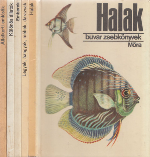 5 db. Bvr zsebknyvek (llatkerti emlsk + Emberek + Klns llatok + Halak + Legyek, hangyk, mhek, darazsak)