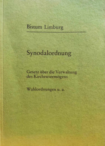 Bistum Limburg - SYNODALORDNUNG Gesetz �ber die Verwaltung und Vertretung des Kirchenverm�gen
