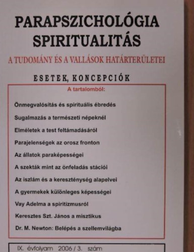 Parapszichol�gia-Spiritualit�s 2006/3.