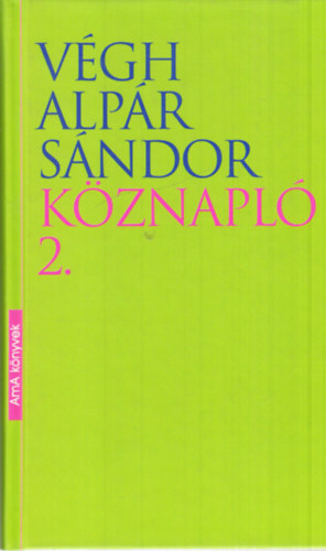 Vgh Alpr Sndor - Kznapl 2. (dediklt)